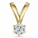 0,20 ct lab grown diamant solitairevedhæng i 9 karat guld 0,20 ct