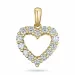 hjerte lab grown diamant vedhæng i 9 karat guld 0,85 ct
