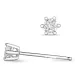 2 x 0,10 ct lab grown diamant solitaireørestikker i 9 karat hvidguld med lab grown diamant 