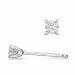 2 x 0,10 ct lab grown diamant solitaireørestikker i 9 karat hvidguld med lab grown diamant 