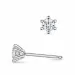 2 x 0,10 ct lab grown diamant solitaireørestikker i 9 karat hvidguld med lab grown diamant 