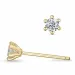 2 x 0,11 ct lab grown diamant solitaireørestikker i 9 karat guld med lab grown diamant 