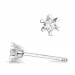 2 x 0,10 ct lab grown diamant solitaireørestikker i 9 karat hvidguld med lab grown diamant 