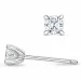 2 x 0,20 ct lab grown diamant solitaireørestikker i 9 karat hvidguld med lab grown diamant 