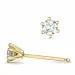 2 x 0,16 ct lab grown diamant solitaireørestikker i 9 karat guld med lab grown diamant 