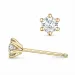 2 x 0,20 ct lab grown diamant solitaireørestikker i 9 karat guld med lab grown diamant 