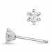 2 x 0,20 ct lab grown diamant solitaireørestikker i 9 karat hvidguld med lab grown diamant 