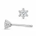 2 x 0,20 ct lab grown diamant solitaireørestikker i 9 karat hvidguld med lab grown diamant 