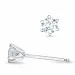 2 x 0,16 ct lab grown diamant solitaireørestikker i 9 karat hvidguld med lab grown diamant 