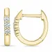12 mm creoler i 9 karat guld med lab grown diamant 