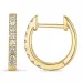 12 mm creoler i 9 karat guld med lab grown diamant 