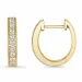 14 mm creoler i 9 karat guld med lab grown diamant 
