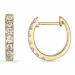 14 mm creoler i 9 karat guld med lab grown diamant 