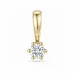 0,10 ct lab grown diamant solitairevedhæng i 9 karat guld 0,10 ct