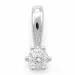 0,10 ct lab grown diamant solitairevedhæng i 9 karat hvidguld 0,10 ct
