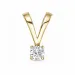 0,10 ct lab grown diamant solitairevedhæng i 9 karat guld 0,10 ct
