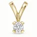 0,20 ct lab grown diamant solitairevedhæng i 9 karat guld 0,20 ct