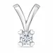 0,20 ct lab grown diamant solitairevedhæng i 9 karat hvidguld 0,20 ct