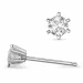 2 x 0,20 ct lab grown diamant solitaireørestikker i 9 karat hvidguld med lab grown diamant 
