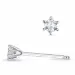 2 x 0,06 ct lab grown diamant solitaireørestikker i 9 karat hvidguld med lab grown diamant 