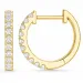 14 mm creoler i 9 karat guld med lab grown diamant (CVD) 