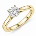1,00 ct lab grown diamant solitairering i 9 karat guld 1,0 ct