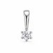 0,05 ct lab grown diamant solitairevedhæng i 9 karat hvidguld 0,05 ct