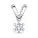 0,20 ct lab grown diamant solitairevedhæng i 9 karat hvidguld 0,20 ct
