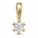 0,20 ct lab grown diamant solitairevedhæng i 9 karat guld 0,20 ct