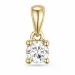 0,20 ct lab grown diamant solitairevedhæng i 9 karat guld 0,20 ct