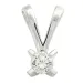0,20 ct lab grown diamant solitairevedhæng i 9 karat hvidguld 0,20 ct