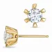 2 x 0,40 ct lab grown diamant øreringe i 9 karat guld med lab grown diamant 
