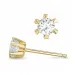 2 x 0,10 ct lab grown diamant solitaireørestikker i 9 karat guld med lab grown diamant 