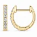 12 mm creoler i 9 karat guld med lab grown diamant 