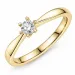 0,30 ct lab grown diamant ring i 14 karat guld 0,30 ct