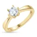 1,00 ct lab grown diamant ring i 14 karat guld 1,00 ct