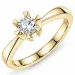 0,40 ct lab grown diamant ring i 14 karat guld 0,40 ct