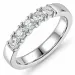 lab grown diamant ring i 14 karat hvidguld 5 x 0,10 ct