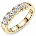 lab grown diamant alliancering i 14 karat guld 5 x 0,20 ct