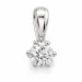 0,30 ct lab grown diamant solitairevedhæng i 14 karat hvidguld 0,30 ct