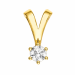 0,40 ct lab grown diamant solitairevedhæng i 14 karat guld 0,40 ct