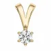 0,40 ct lab grown diamant solitairevedhæng i 14 karat guld 0,40 ct