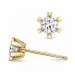 2 x 0,30 ct lab grown diamant solitaireørestikker i 14 karat guld med lab grown diamant 