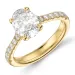 oval lab grown diamant ring i 14 karat guld 2,0 ct 0,29 ct