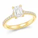 lab grown diamant ring i 14 karat guld 1,0 ct 0,25 ct