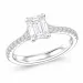 lab grown diamant ring i 14 karat hvidguld 1,0 ct 0,25 ct