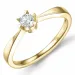 lab grown diamant solitairering i 14 karat guld 0,20 ct