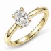 oval lab grown diamant solitairering i 14 karat guld 1,0 ct