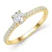 lab grown diamant ring i 14 karat guld 0,40 ct 0,22 ct