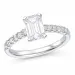 lab grown diamant ring i 14 karat hvidguld 1,0 ct 0,26 ct